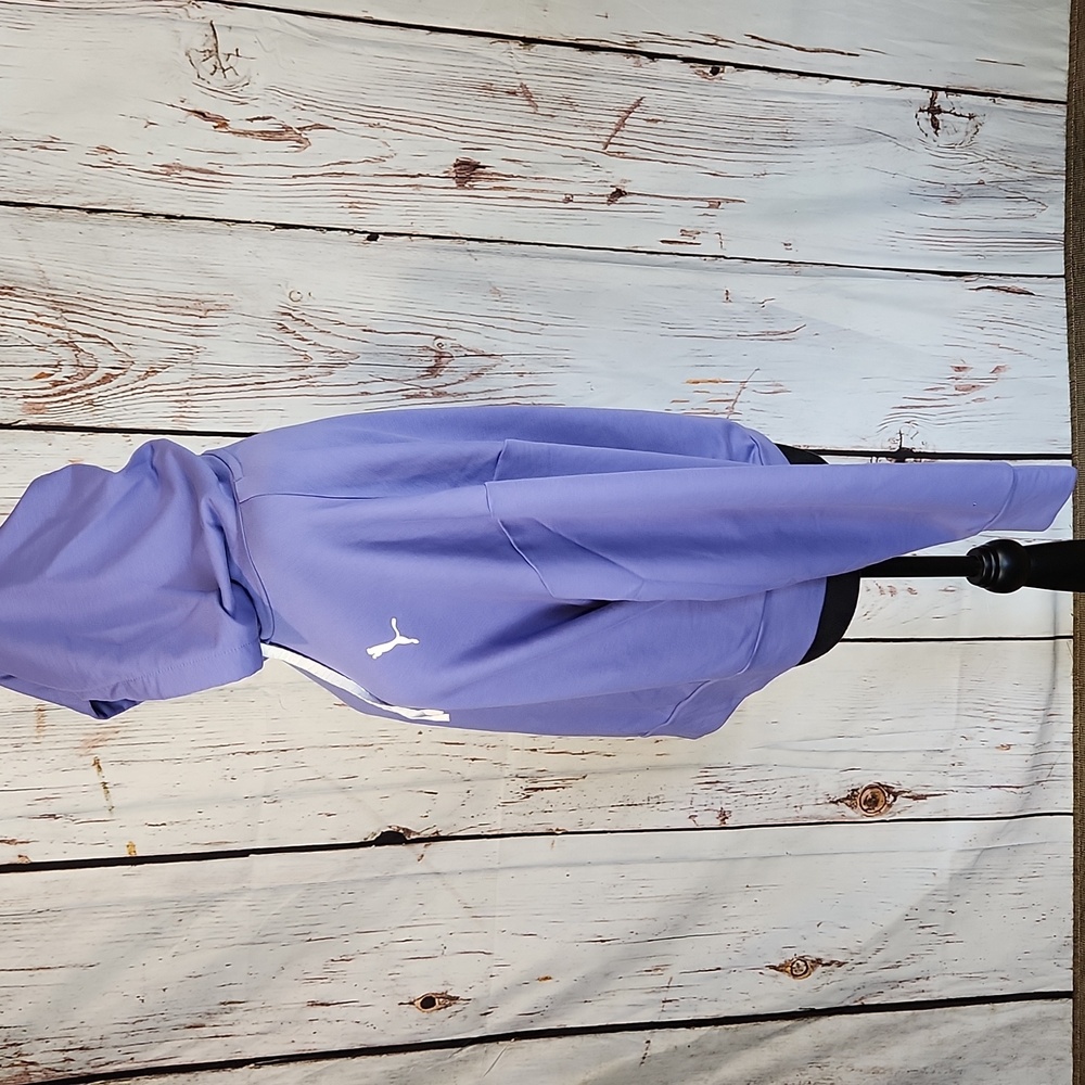 Puma Periwinkle Hoodie With White Hood Strings M - Picture 4 of 10